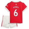 Conjunto (Camiseta+Pantalón Corto) Manchester United Pogba 6 Primera Equipación 2021/22 - Niño